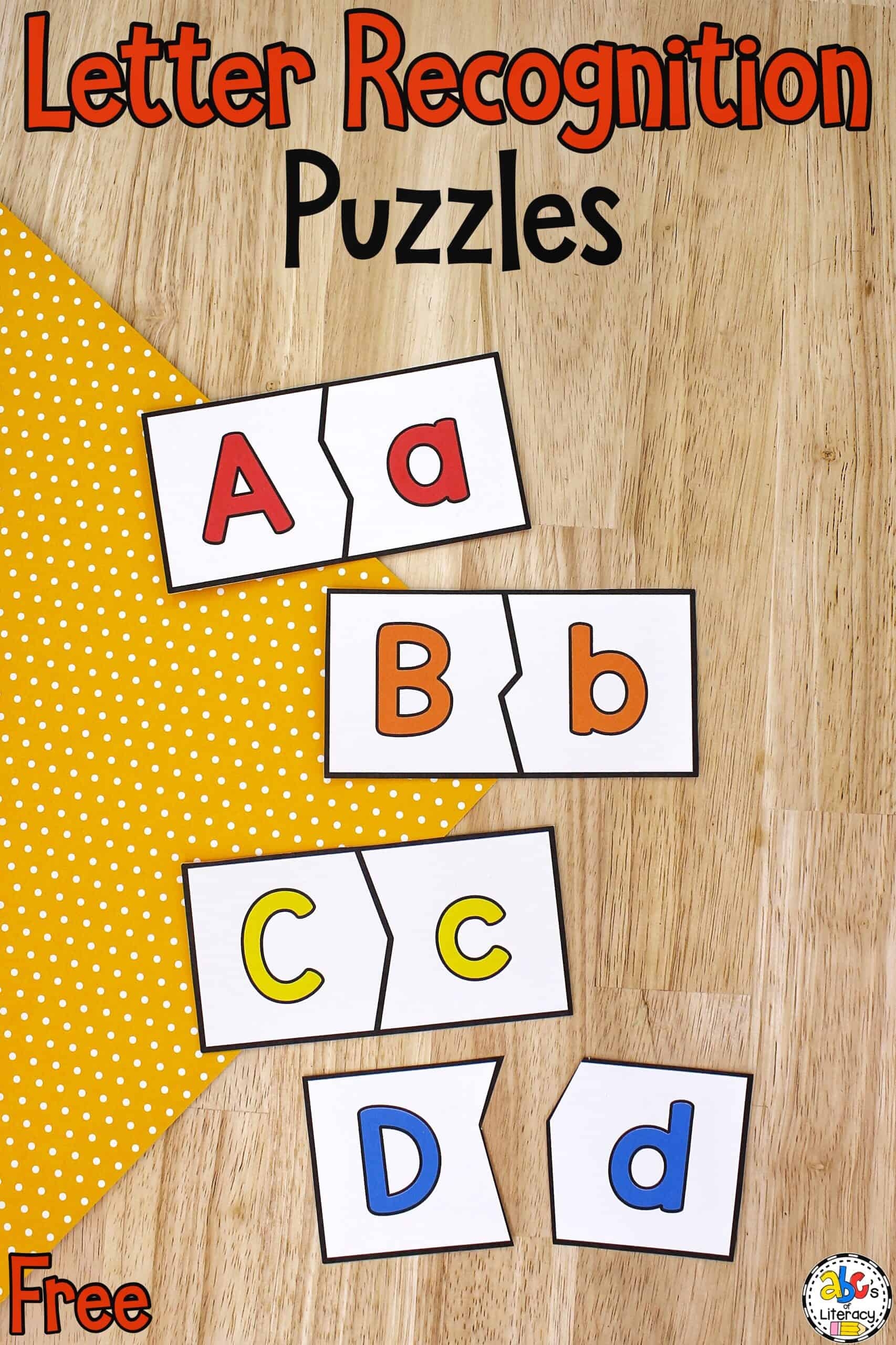 Letter Recognition Puzzles - Free Printable Alphabet Puzzles