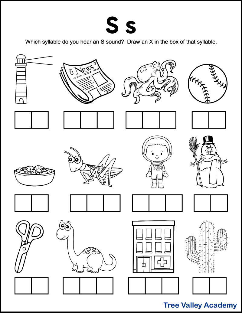 Letter S Sound Worksheets Tree Valley Academy - Free Printable 5 W's Worksheets