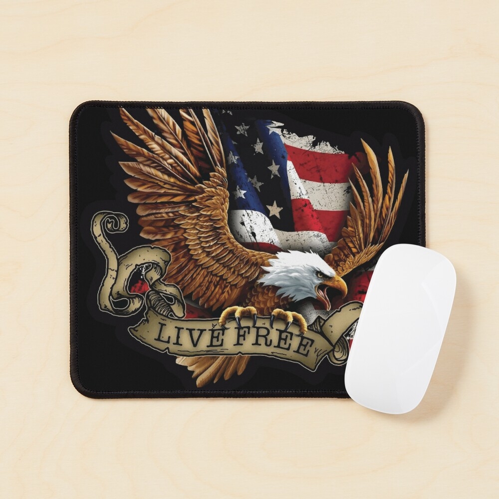 Live Free USA American Bald Eagle Art Board Print For Sale By Graphic Master Redbubble - Free Printable American Eagle Coupons