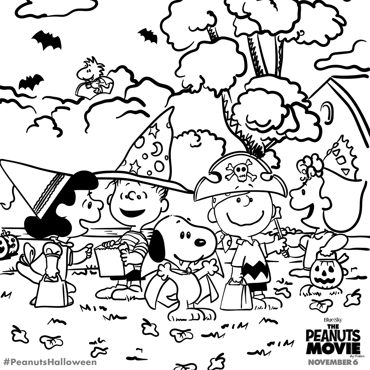 Make The Gang Even More Colorful This Halloween Snoopy Coloring Pages Halloween Coloring Book Halloween Coloring Sheets - Free Printable Charlie Brown Halloween Coloring Pages