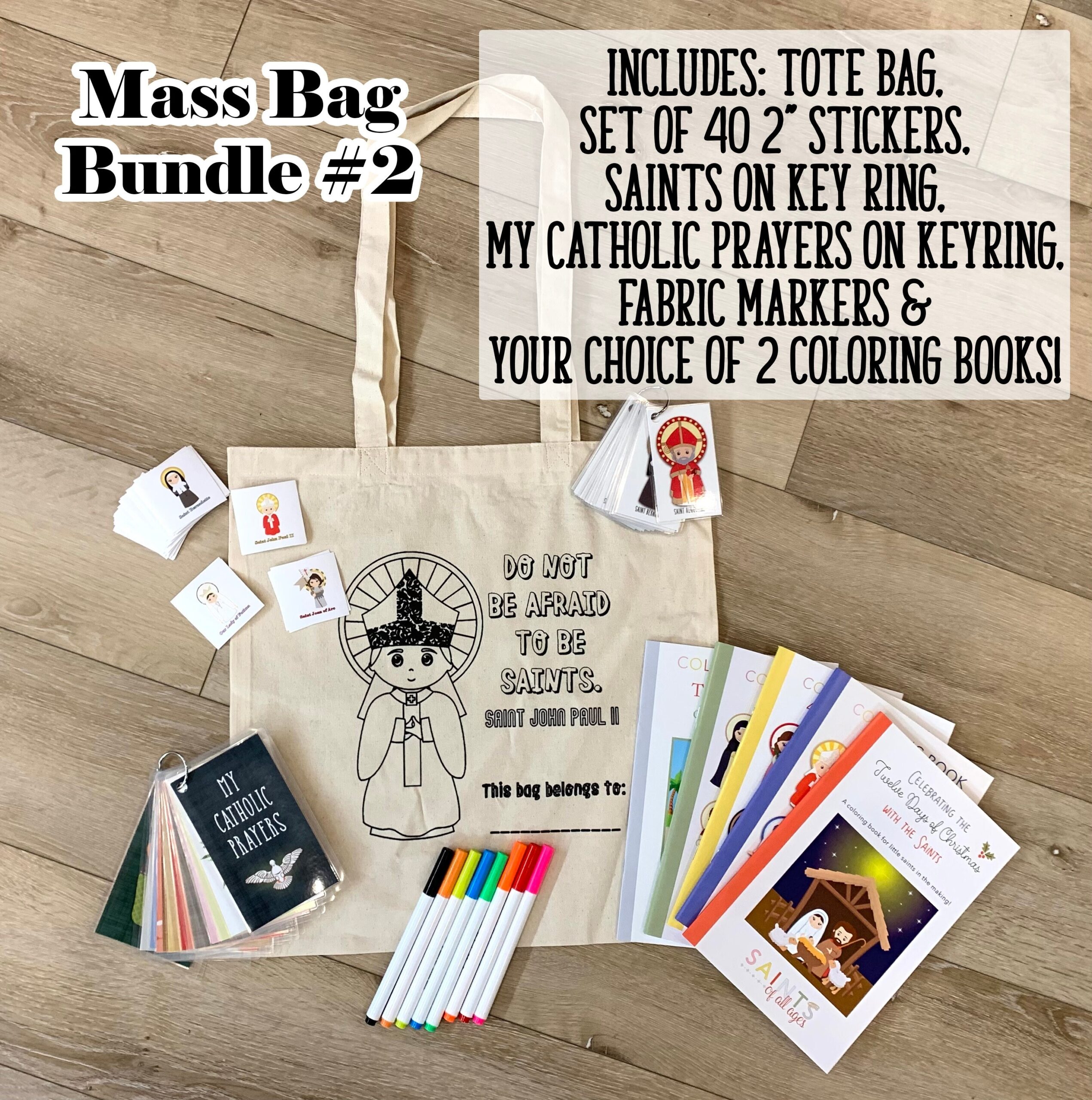 Mass Bag 2 With Kids Coloring Tote Bag Toddler Mass Bag With Coloring Books And Stickers Canvas Bag Catholic Mass Kids Church Bag Etsy - Free Printable Catholic Mass Book
