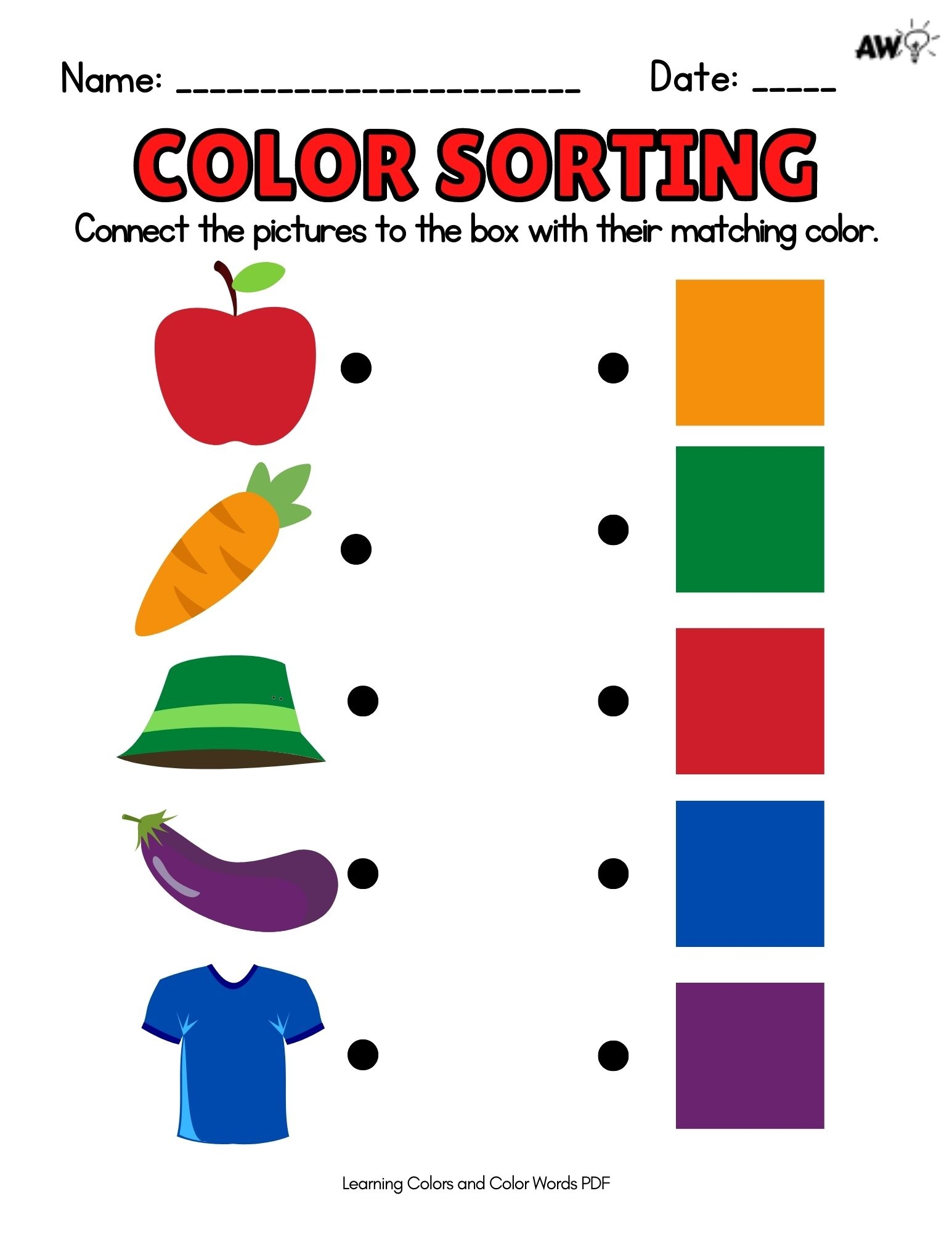 Matching Colors Worksheets Pre k Academy Worksheets - Color Recognition Worksheets Free Printable
