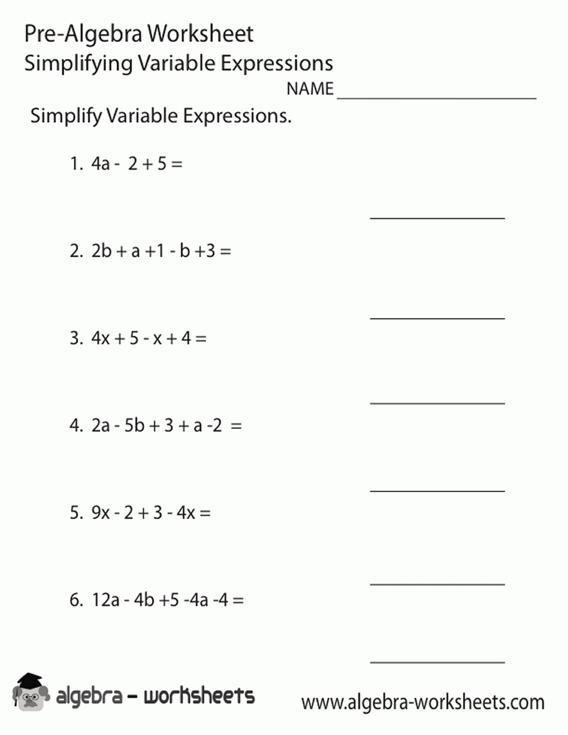 Math For 8th Grade Worksheets Algebra Equations Worksheets Pre Algebra Worksheets 8th Grade Math Worksheets - Free Printable 8th Grade Algebra Worksheets