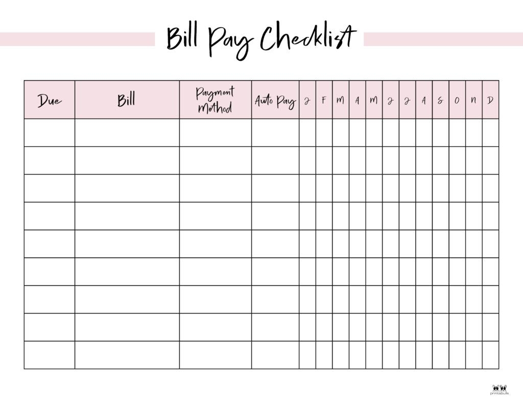 Monthly Bill Organizers 18 Free Printables Printabulls Bill Organization Printables Bill Organization Bills Printable - Free Printable Bill Payment Schedule