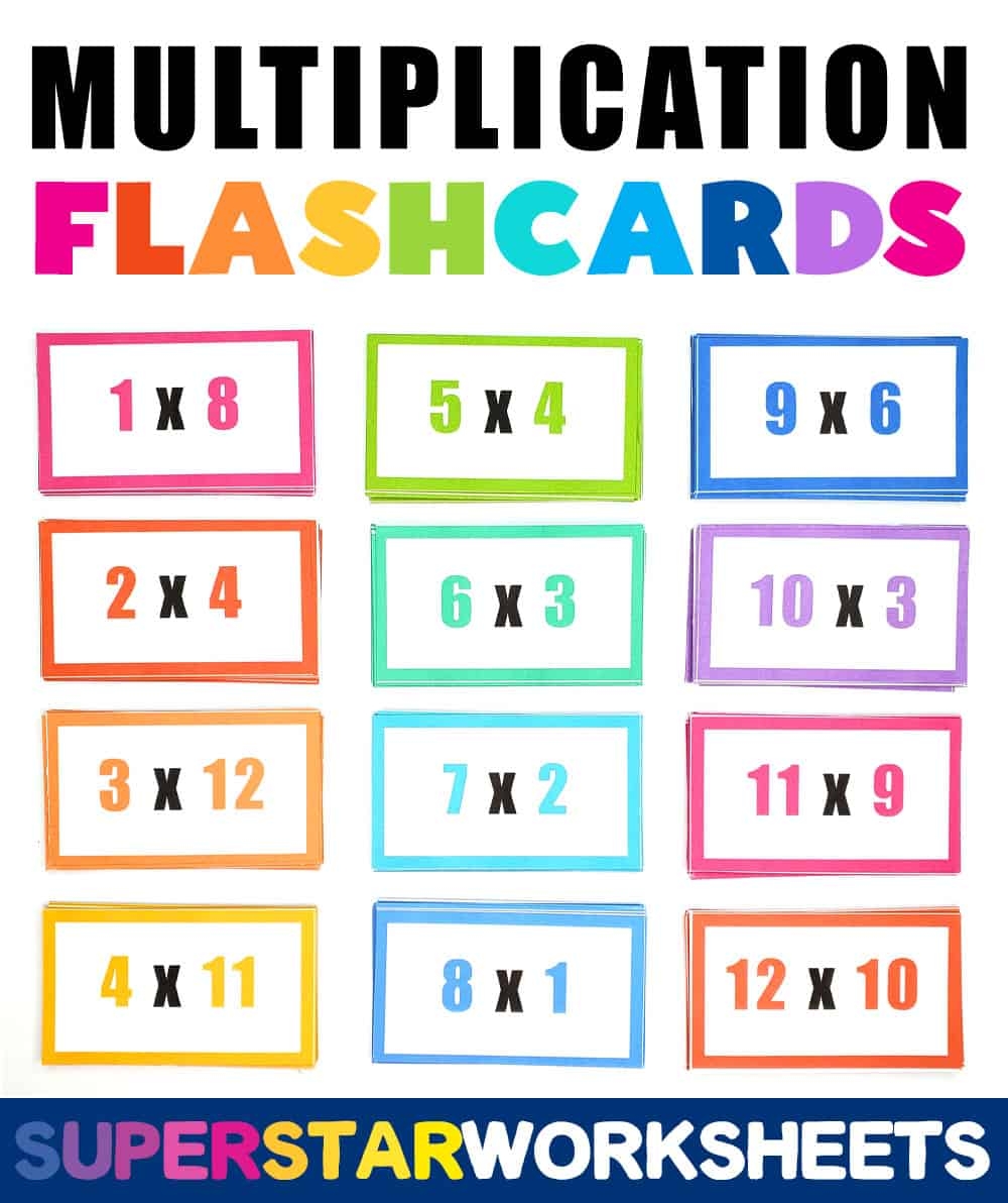 Multiplication Flashcards Superstar Worksheets - Flash Cards Multiplication Free Printable