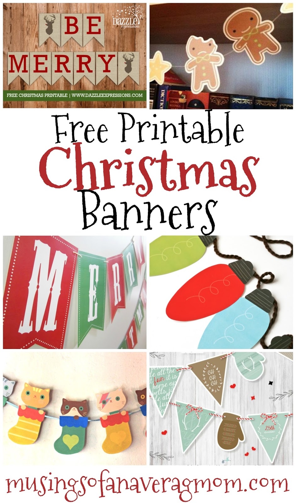 Musings Of An Average Mom Free Printable Christmas Banners - Free Printable Christmas Banner
