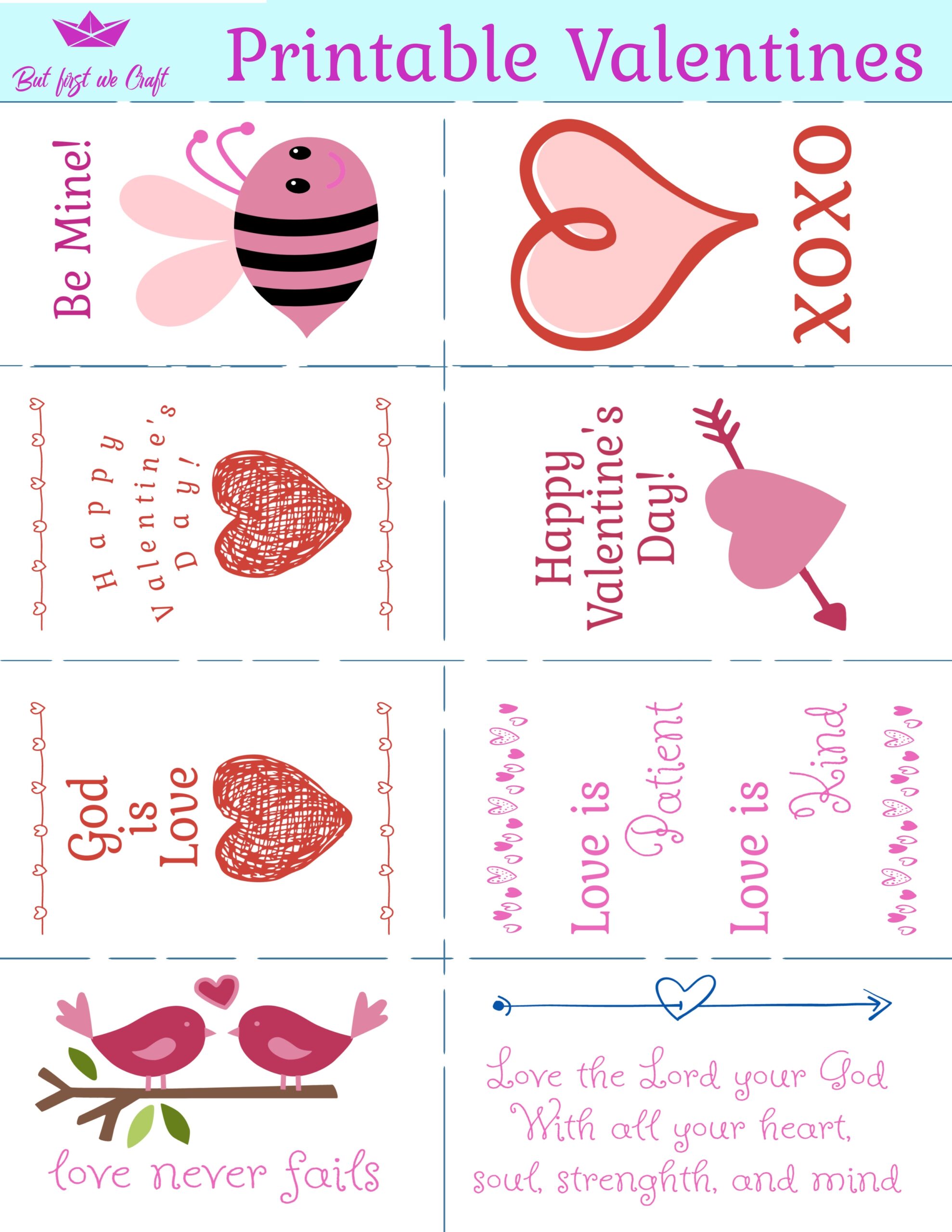 New Free Printable Valentine s Day Cards For Kids But First We Craft - Free Printable Childrens Valentines Day Cards