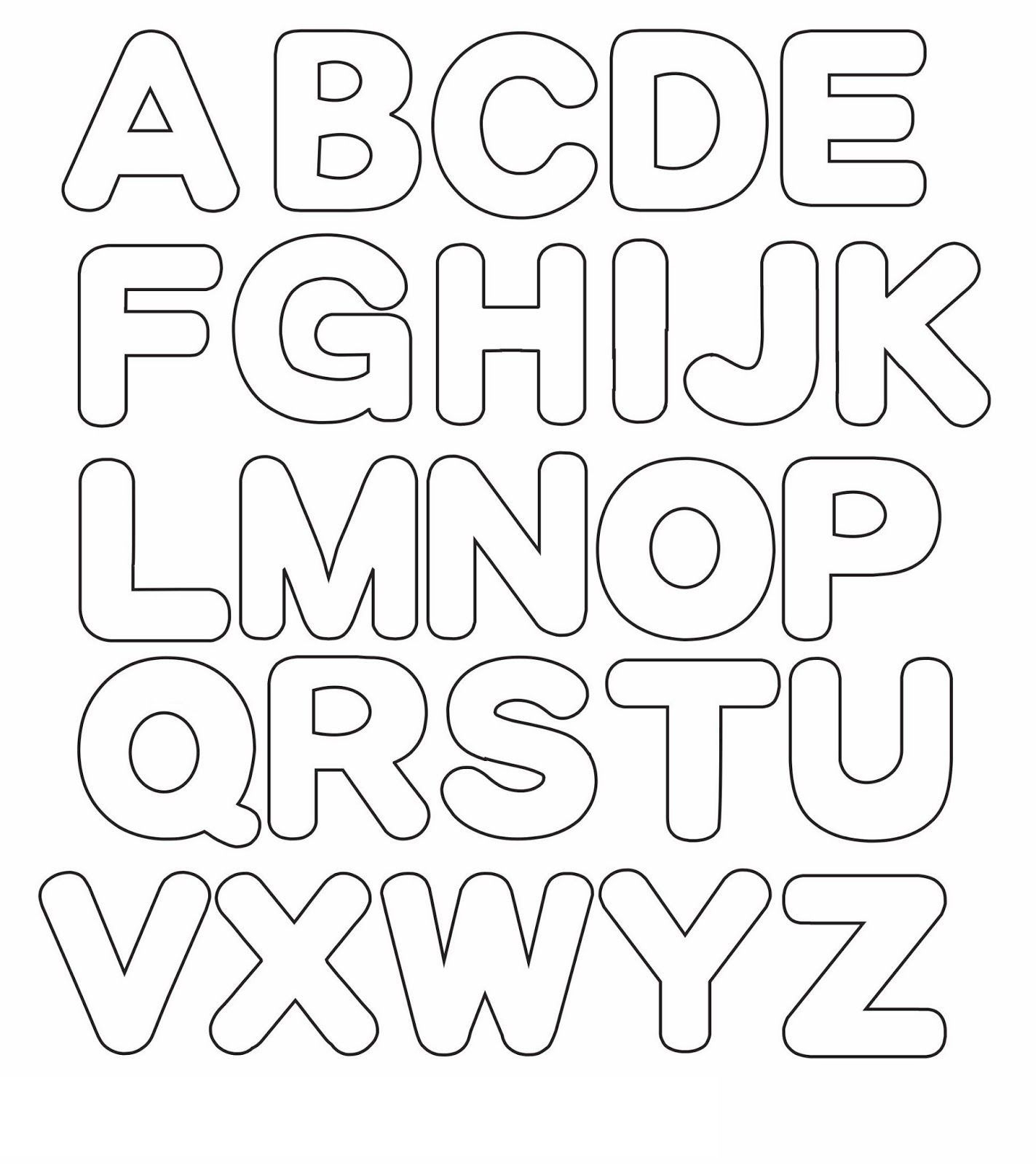 Outline Free Printable Alphabet Stencils Template Printable Templates Free - Free Printable Alphabet Stencils Templates