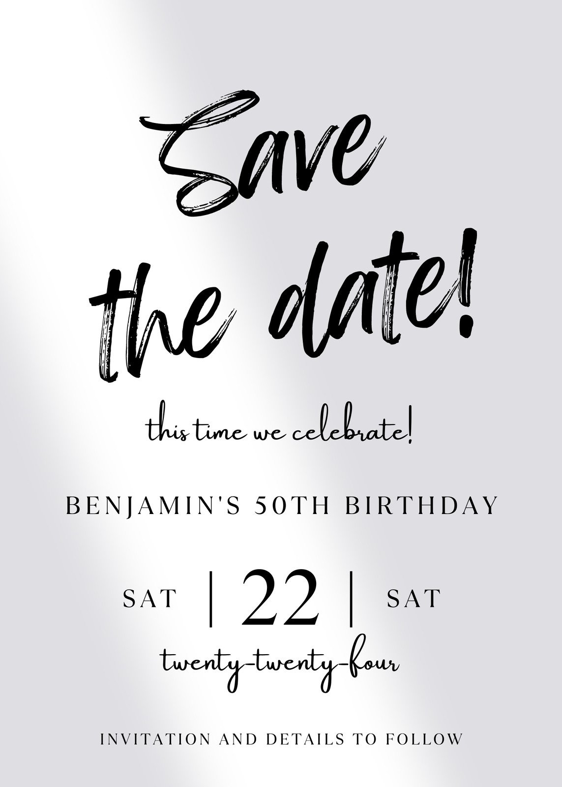 Free Printable Save The Date Birthday Invitations FREE Printable Hub