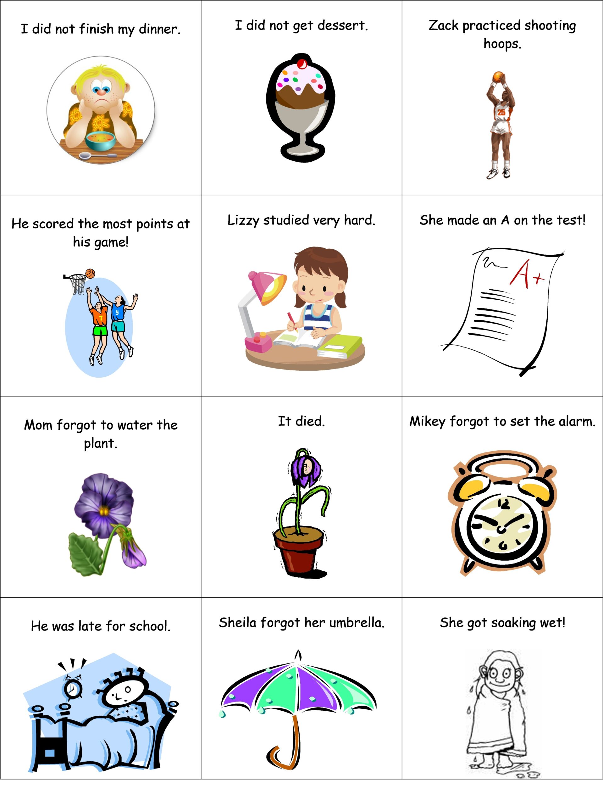 Part 1 Of 2 Cause And Effect Matching Game Sequencing Worksheets Cause And Effect 2nd Grade Worksheets - Free Printable Cause and Effect Picture Cards