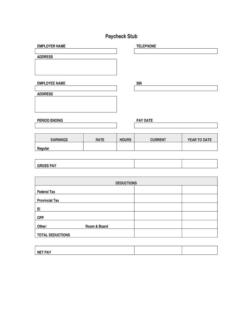 Payroll Service Fill Online Printable Fillable Blank PdfFiller - Free Printable Blank Check Stubs