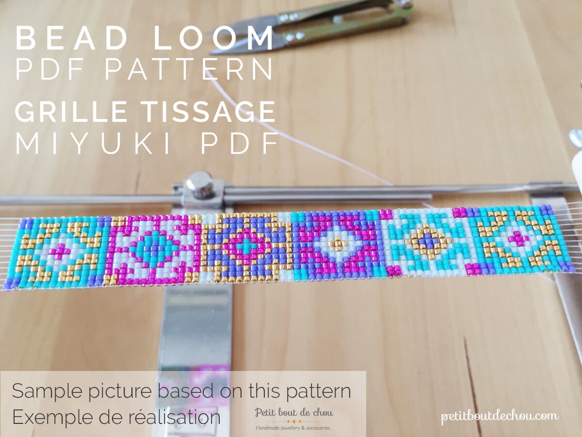 PDF Bead Loom Bracelet Pattern Lao Petit Bout De Chou - Free Printable Bead Loom Patterns