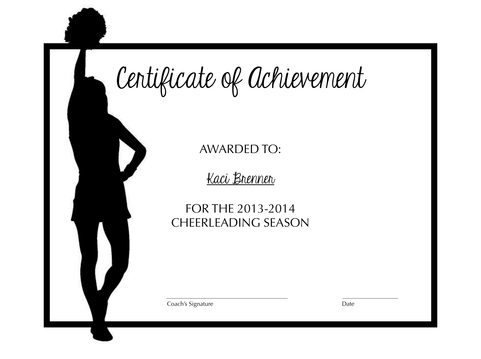 Pin By Michele Crossman On Cheer Life Coach Quotes Cheerleading Award Certificate Templates - Free Printable Cheerleading Certificates