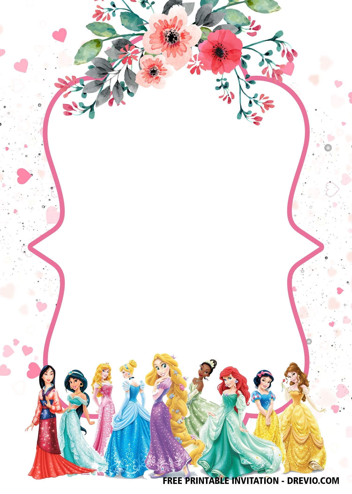 Pin On Free Printable Birthday Invitation - Disney Princess Free Printable Invitations