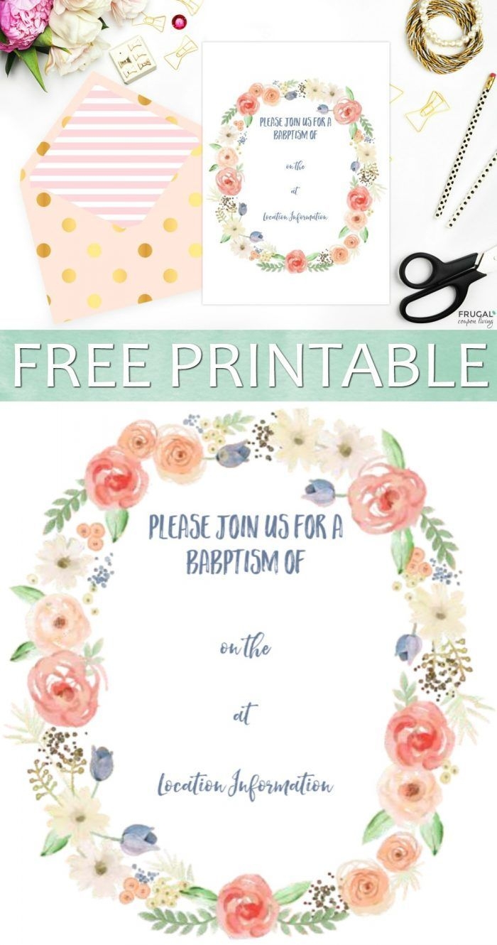 Pin On Printables - Free Printable Baptism Invitations