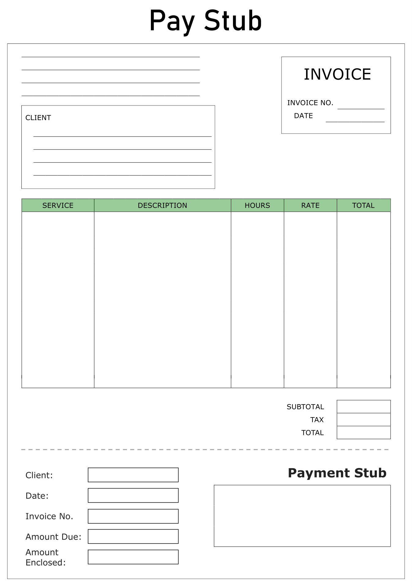 Printable Blank Payroll Check Template Free Payroll Template Payroll Checks Templates - Free Printable Blank Check Stubs