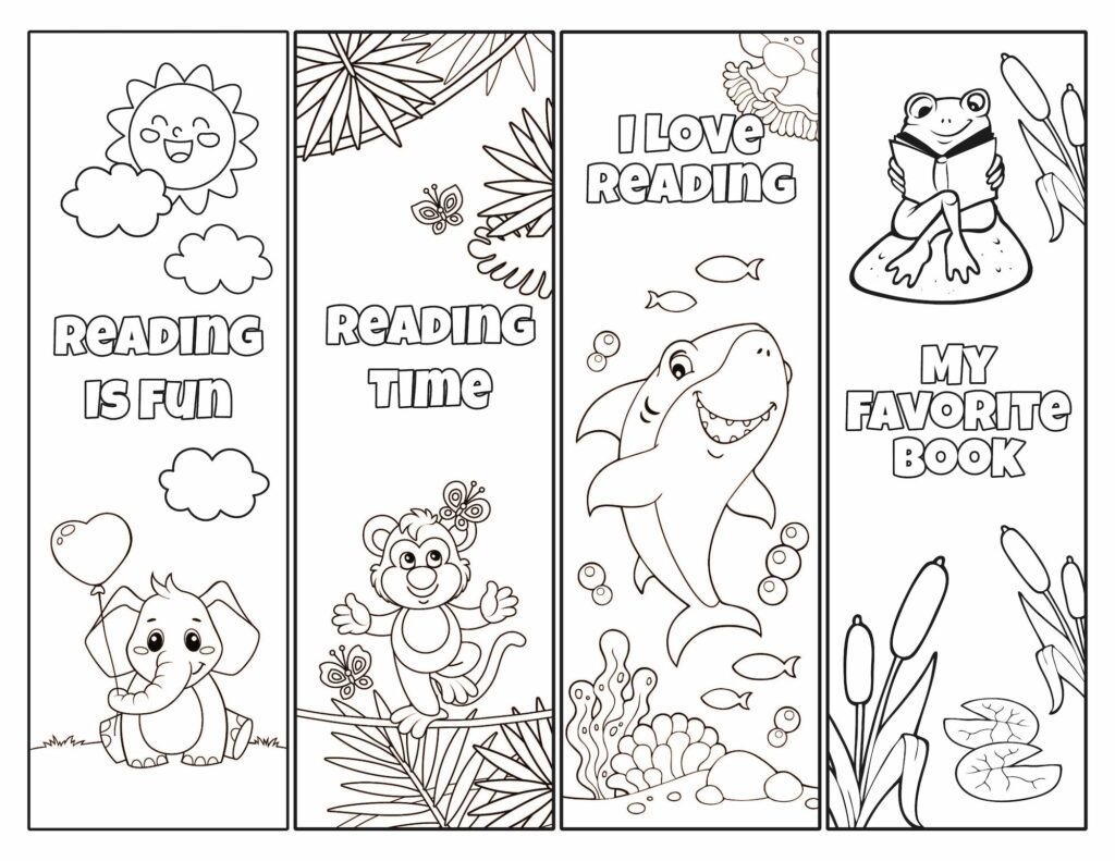 Printable Bookmarks To Color For Kids - Free Printable Bookmarks To Color