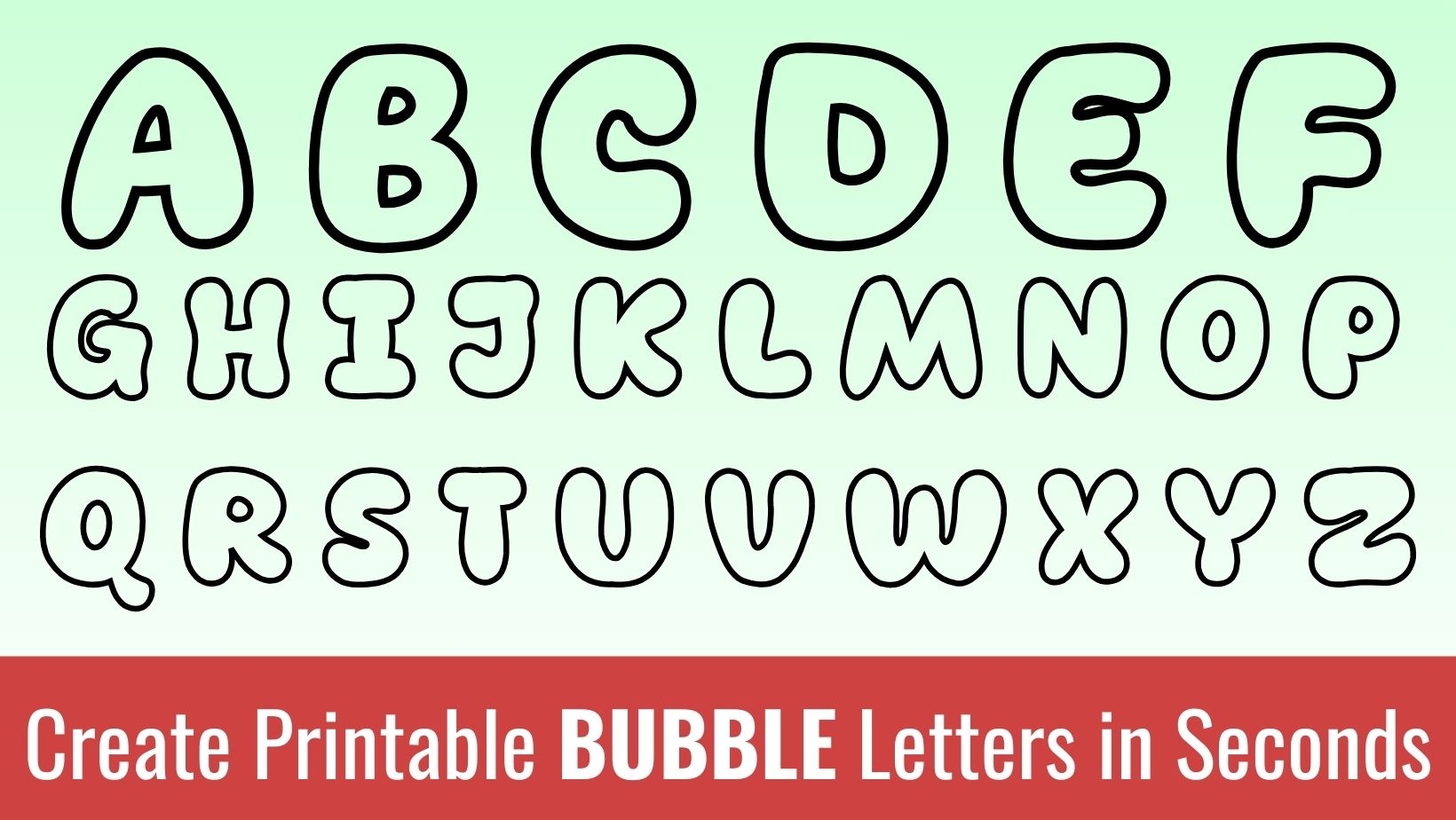 Printable Bubble Letters Free Alphabet Font Letter Templates - Free Printable Bubble Letters Font