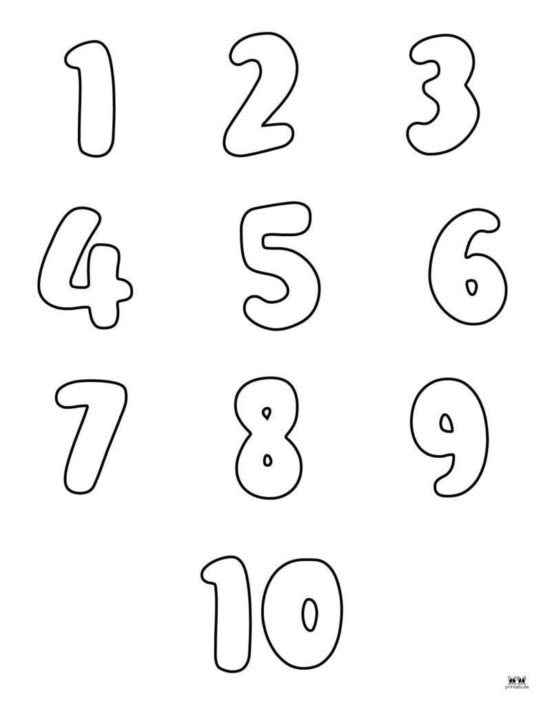 Printable Bubble Numbers 32 FREE Printables Printabulls - Free Printable Bubble Numbers