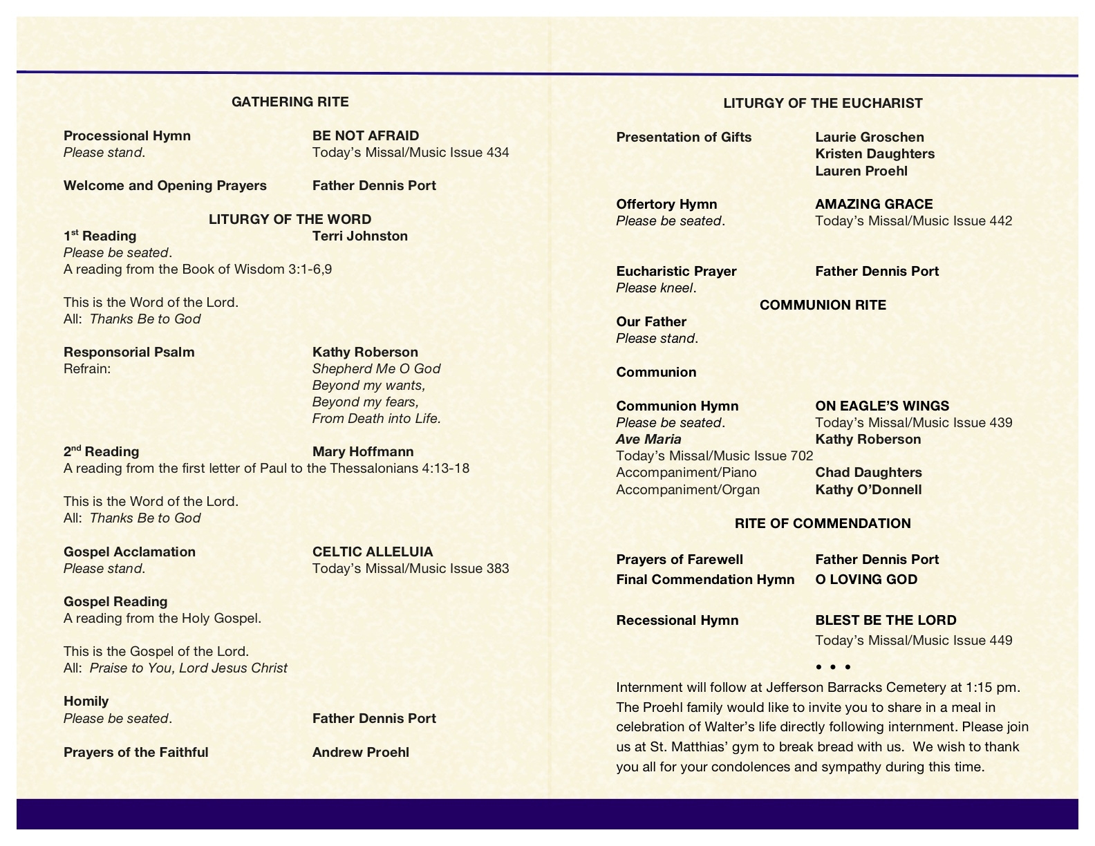 Printable Catholic Funeral Mass Program Template Printable Templates Free - Free Printable Catholic Mass Book