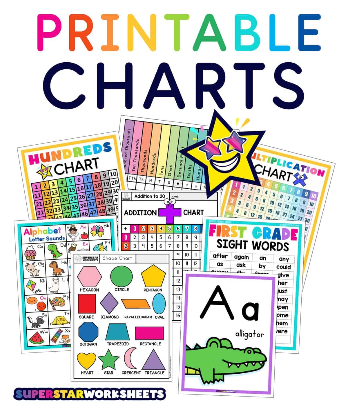 Printable Charts Superstar Worksheets - Free Printable Charts For Teachers
