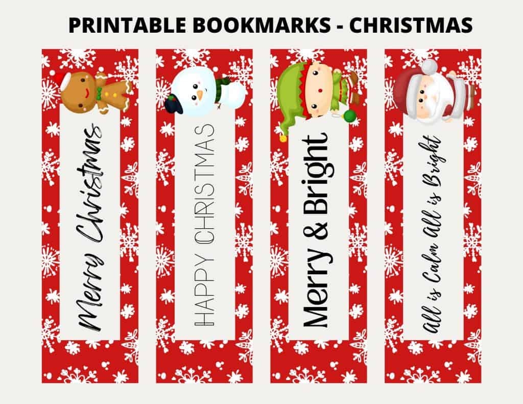Printable Christmas Bookmarks My Printable Home - Free Printable Bookmarks For Christmas