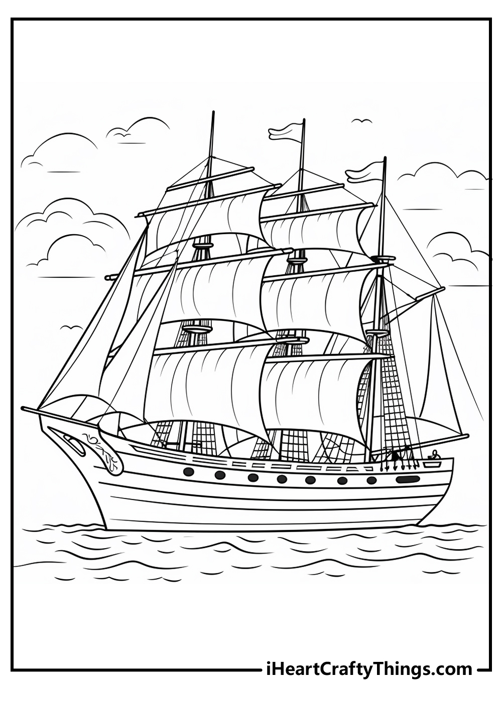 Ships And Boats Coloring Pages Updated 2024 - Free Printable Boat Pictures