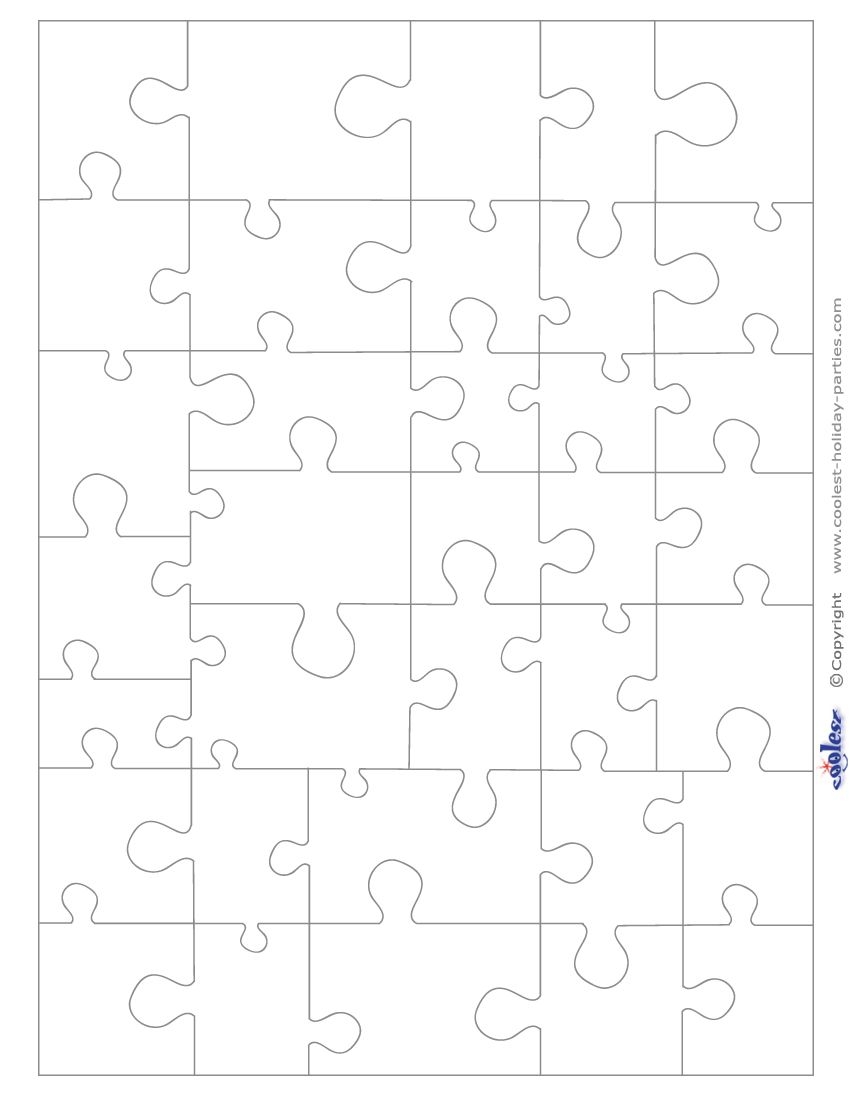 Small Blank Printable Puzzle Pieces Puzzle Piece Template Printable Puzzles Puzzle Pieces - Free Blank Printable Puzzle Pieces