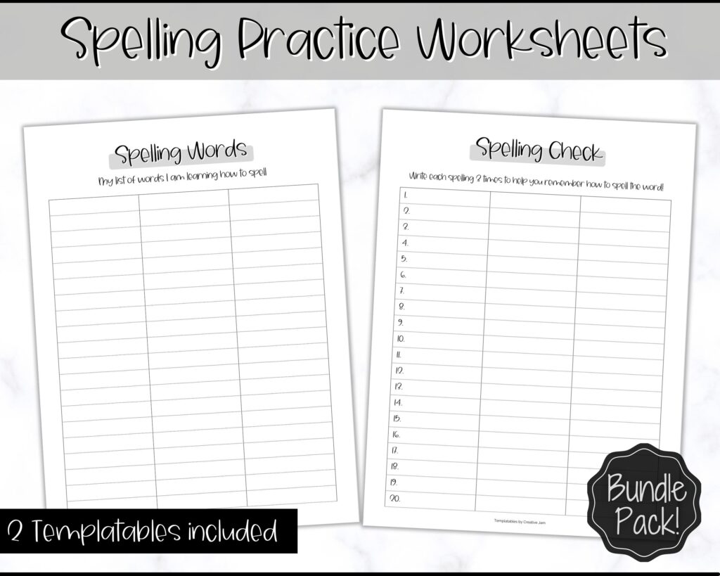 Free Printable Spelling Worksheets For Adults | FREE Printable Hub