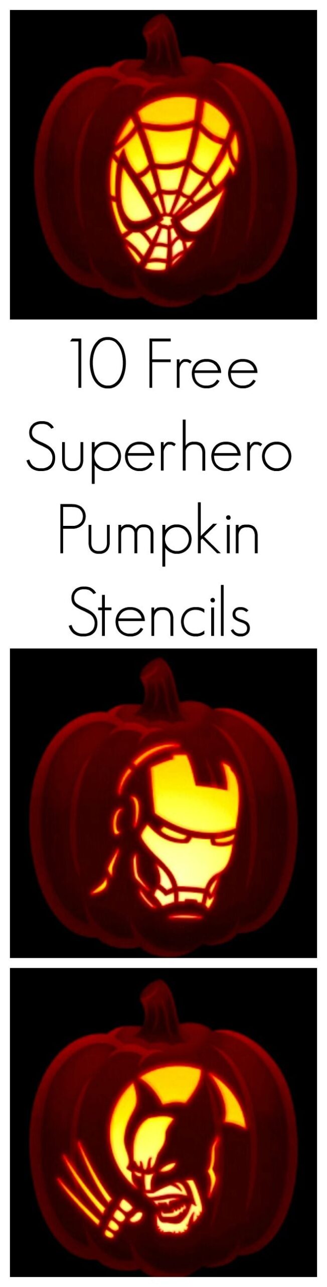 Superhero Pumpkin Stencils Free Printable FREE Printable Hub