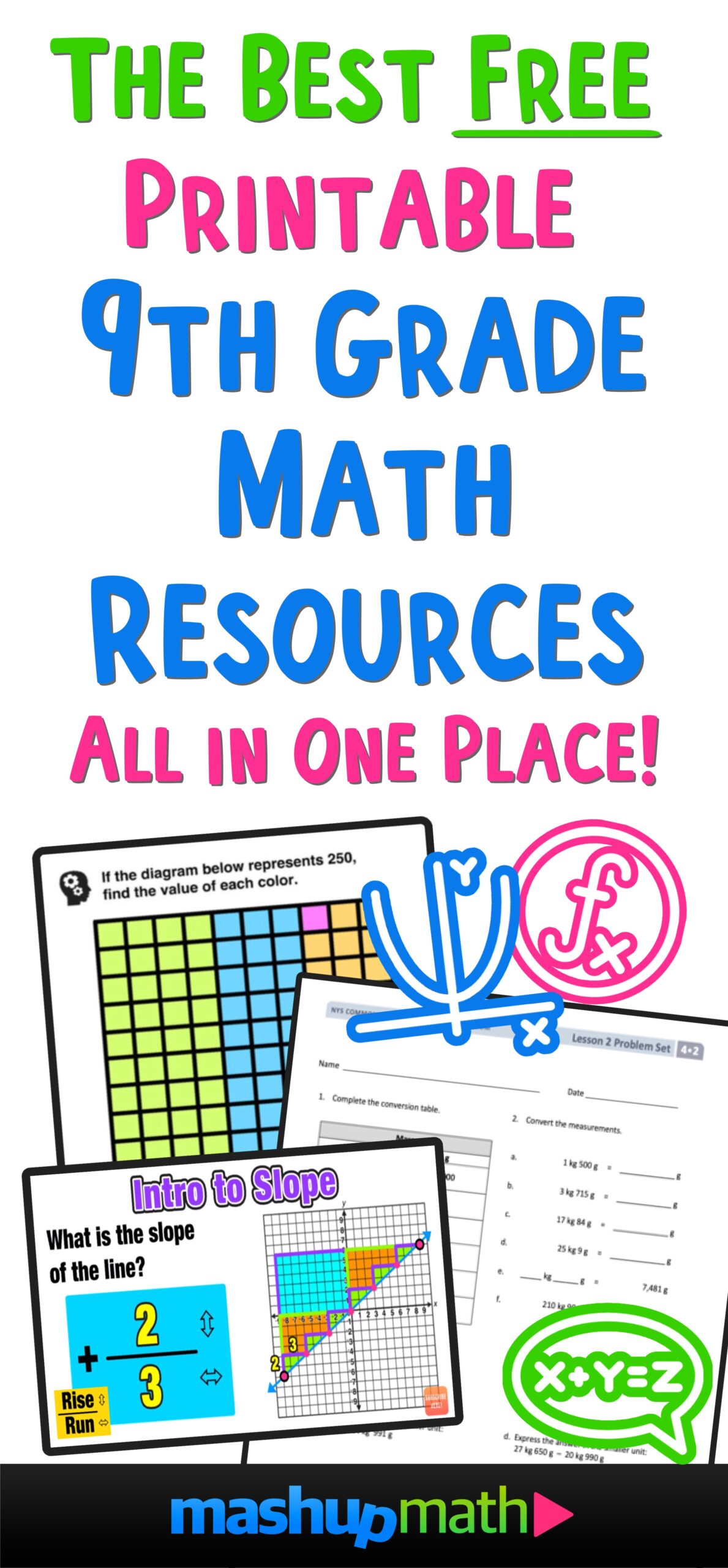 The Best Free 9th Grade Math Resources Complete List Mashup Math - 9th Grade Algebra Worksheets Free Printable