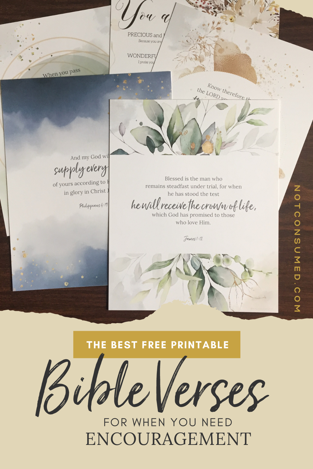 The Best Printable Bible Verses For Encouragement - Free Printable Christian Cards Online
