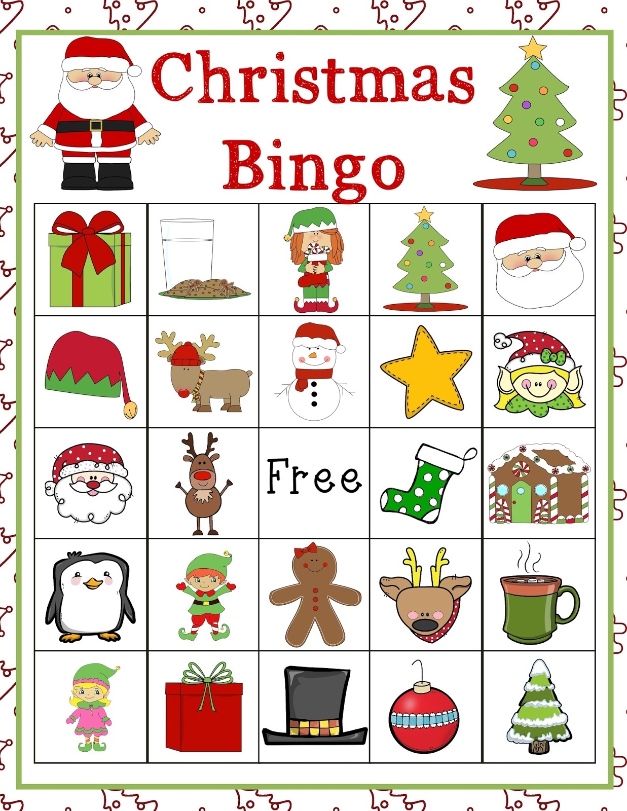 The Cozy Red Cottage Christmas Bingo Free Printable Game - Free Christmas Bingo Game Printable
