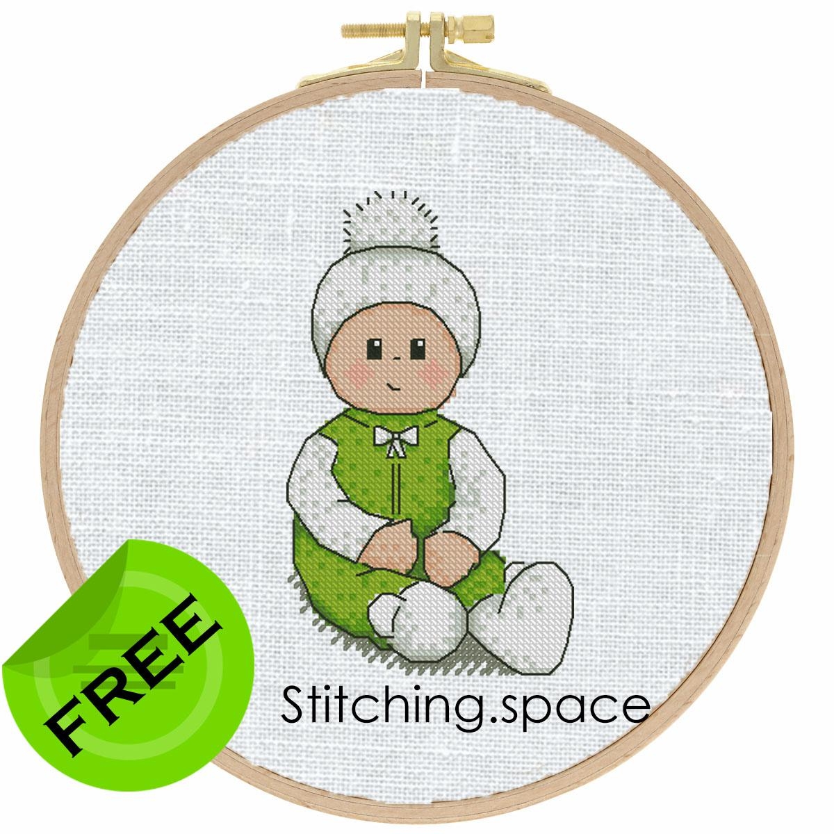 The Free Printable Pdf Cross stitch Pattern Baby Winter In Modern Style It Can Be Used For Gift Cloth Decor Or Kids Creativity It Is Also Suitable For Hoop Art Add Any Custom - Baby Cross Stitch Patterns Free Printable