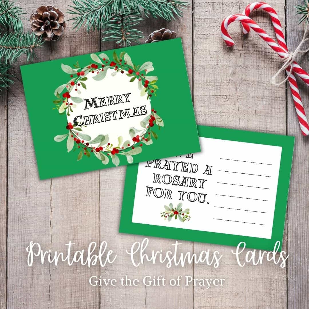 The Gift Of The Rosary Christmas Cards Free Printable Kindling Wild - Christmas Cards For Grandparents Free Printable