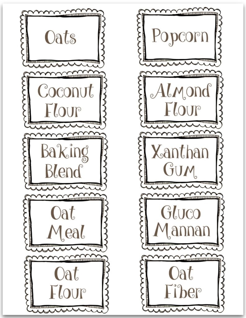 THM Pantry Labels FREE PRINTABLES Mrs Criddles Kitchen - Free Printable Baking Labels