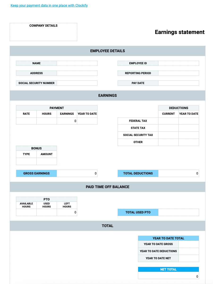 Top 9 Free Editable PDF Blank Pay Stubs Template WPS PDF Blog - Free Printable Blank Check Stubs